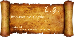 Braunauer Gerda névjegykártya